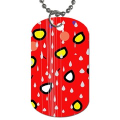 Rainy Day - Red Dog Tag (one Side)