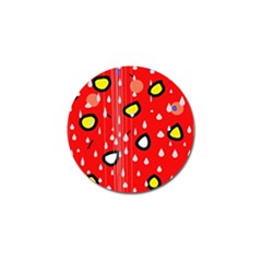 Rainy Day - Red Golf Ball Marker