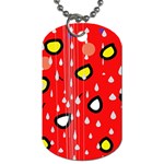 Rainy day - red Dog Tag (Two Sides) Back