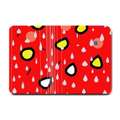 Rainy Day - Red Small Doormat 