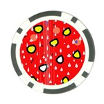 Rainy day - red Poker Chip Card Guards Back