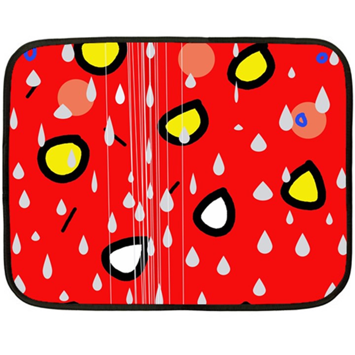 Rainy day - red Fleece Blanket (Mini)