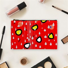 Rainy Day - Red Cosmetic Bag (medium) 