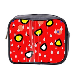 Rainy Day - Red Mini Toiletries Bag 2-side by Moma