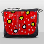 Rainy day - red Messenger Bags Front