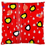 Rainy day - red Large Cushion Case (One Side) Front