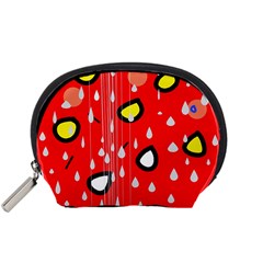 Rainy Day - Red Accessory Pouches (small) 