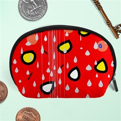 Rainy Day - Red Accessory Pouches (large) 