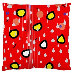 Rainy Day - Red Standard Flano Cushion Case (one Side)