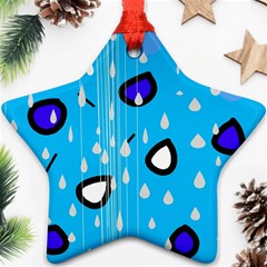 Rainy Day - Blue Ornament (star) 