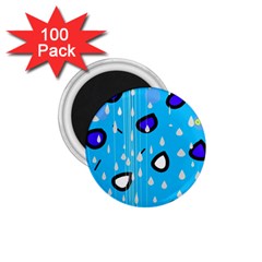 Rainy Day - Blue 1 75  Magnets (100 Pack) 