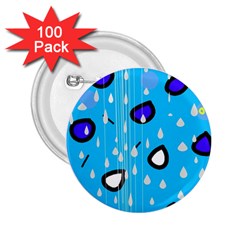 Rainy Day - Blue 2 25  Buttons (100 Pack) 