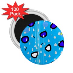 Rainy Day - Blue 2 25  Magnets (100 Pack) 