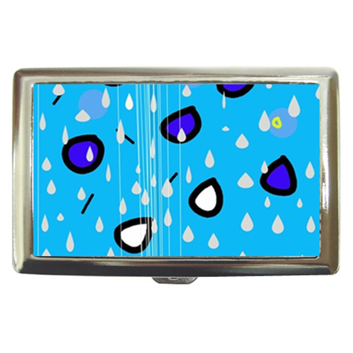 Rainy day - blue Cigarette Money Cases