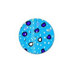 Rainy Day - Blue Golf Ball Marker