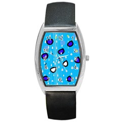 Rainy Day - Blue Barrel Style Metal Watch by Moma