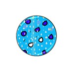 Rainy day - blue Hat Clip Ball Marker (4 pack) Front