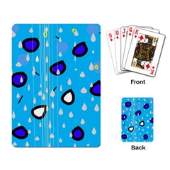 Rainy Day - Blue Playing Card