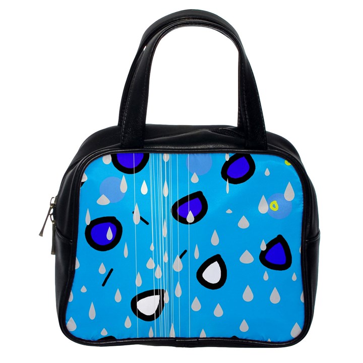 Rainy day - blue Classic Handbags (One Side)