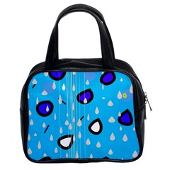 Rainy Day - Blue Classic Handbags (2 Sides) by Moma