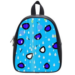 Rainy Day - Blue School Bags (small) 