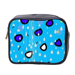 Rainy Day - Blue Mini Toiletries Bag 2-side by Moma