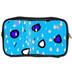 Rainy Day - Blue Toiletries Bags 2-side by Moma