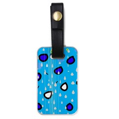 Rainy Day - Blue Luggage Tags (one Side)  by Moma