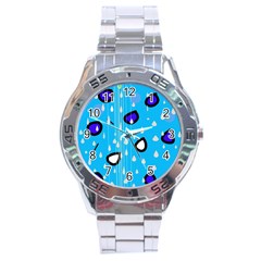 Rainy Day - Blue Stainless Steel Analogue Watch