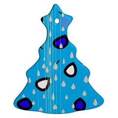 Rainy Day - Blue Ornament (christmas Tree)