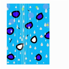 Rainy Day - Blue Large Garden Flag (two Sides)