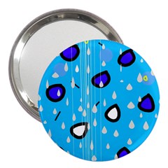 Rainy Day - Blue 3  Handbag Mirrors by Moma