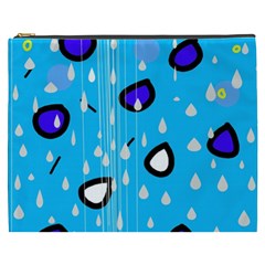 Rainy Day - Blue Cosmetic Bag (xxxl)  by Moma