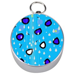 Rainy Day - Blue Silver Compasses