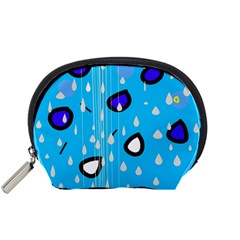 Rainy Day - Blue Accessory Pouches (small) 