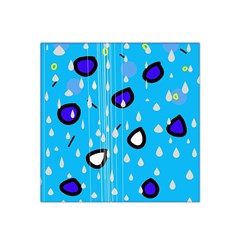 Rainy Day - Blue Satin Bandana Scarf