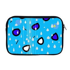 Rainy Day - Blue Apple Macbook Pro 17  Zipper Case