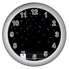 Night Wall Clocks (silver)  by Moma