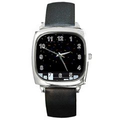 Night Square Metal Watch