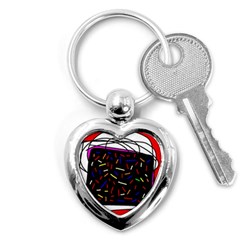 Color Tv Key Chains (heart) 