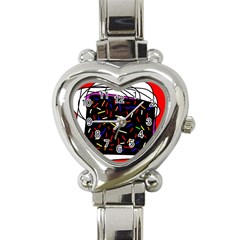 Color Tv Heart Italian Charm Watch