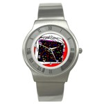 Color TV Stainless Steel Watch Front