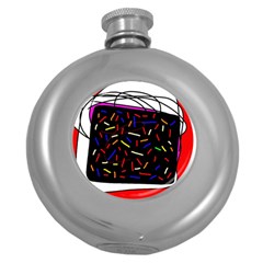 Color Tv Round Hip Flask (5 Oz)