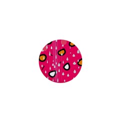 Rainy Day - Pink 1  Mini Buttons