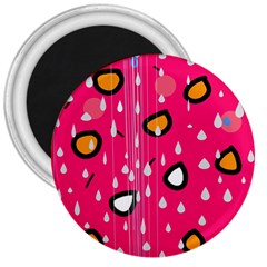 Rainy Day - Pink 3  Magnets