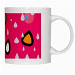 Rainy day - pink White Mugs Right