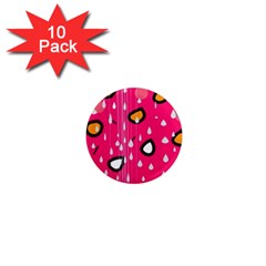 Rainy Day - Pink 1  Mini Magnet (10 Pack) 