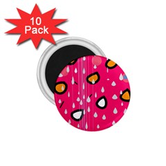 Rainy Day - Pink 1 75  Magnets (10 Pack) 