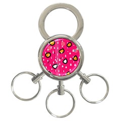 Rainy Day - Pink 3-ring Key Chains