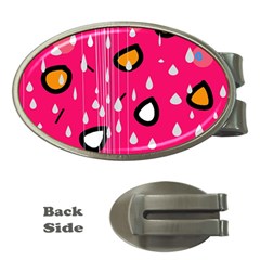 Rainy Day - Pink Money Clips (oval)  by Moma